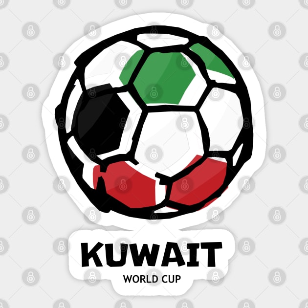 Kuwait Football Country Flag Sticker by KewaleeTee